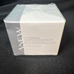 Avon Anew Clinical Advanced Retexturizing Facial Peel 30 Pads 1.47 fl‎ oz NEW!